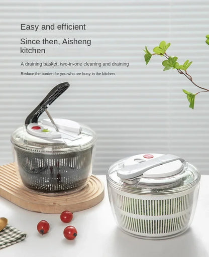 3 Liters Multifunctional Vegetables Salad Spinner Lettuce Leaf Vegetable Dehydrator Vegetable Washer Salad Vegetable Dryer Mixer