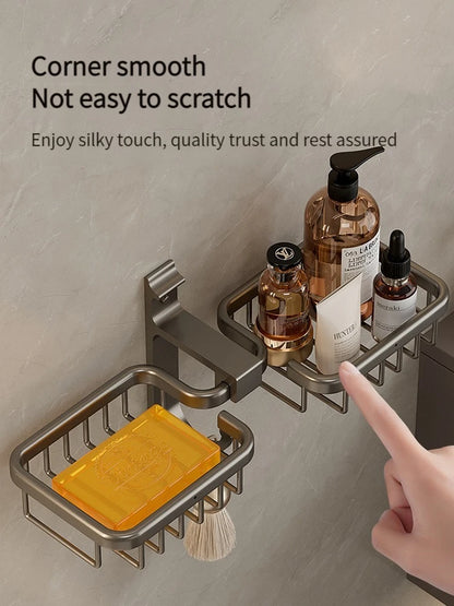 Aluminum Bathroom Drain Soap Storage Holder Soap Dish Storage Rack Bathroom Accessories