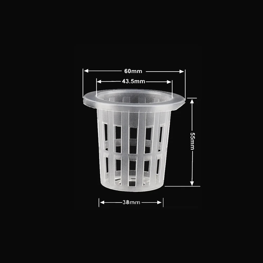 Hydroponic Basket 10pcs Plant Containers Grow Pots High Quality Round Shape Heavy Duty Net Cups Indoor and Outdoor Home Supplies