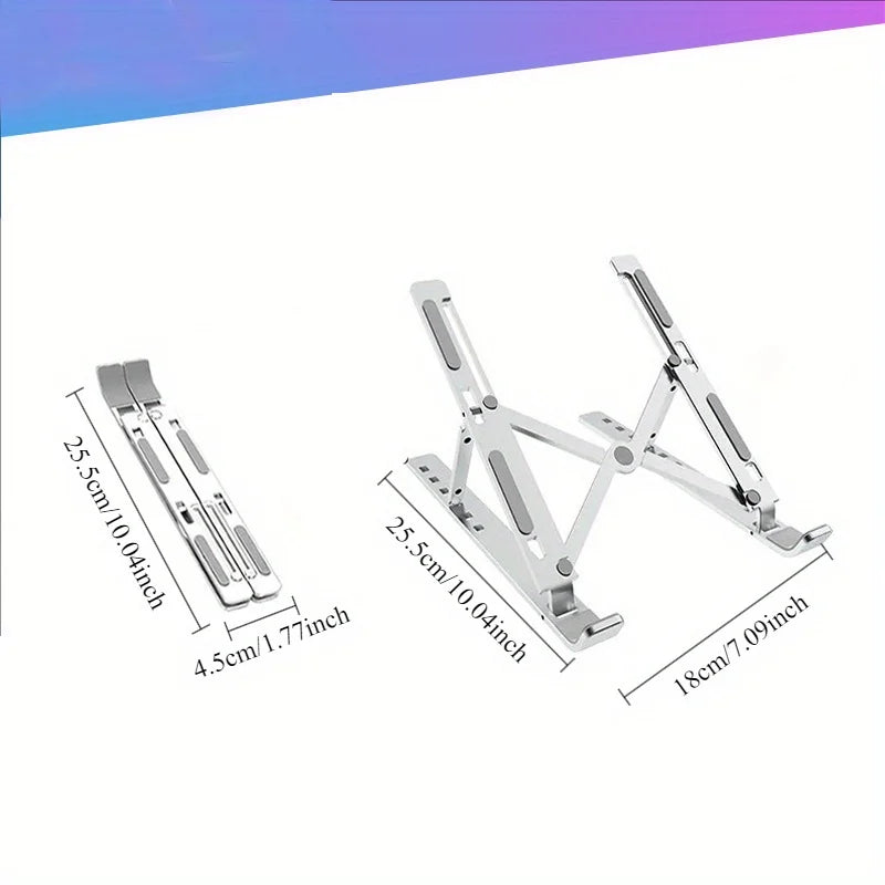 Portable Laptop Stand, Ergonomic Aluminium Laptop Mount Stand, Detachable Laptop Riser Notebook Holder Stand Compatible
