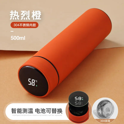 2024 New Temperature Display Thermos Keeps Cold And Heat Thermal Bottle Stainless Steel Thermos For Baby Children Kids Terms