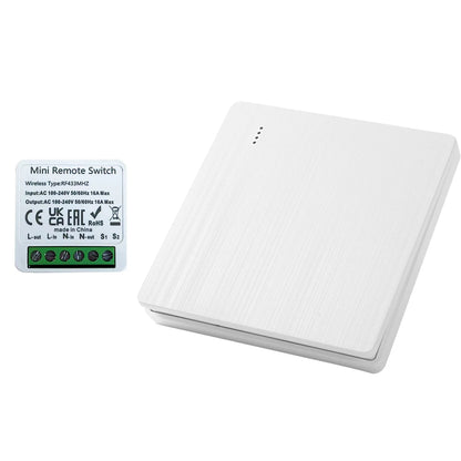 Wireless Smart Switch Light 433Mhz RF 86 Wall Panel Switch with Remote Control Mini Relay Receiver Home Led Light Lamp Fan