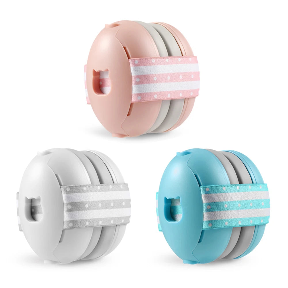 Baby Noise Cancelling Headphones Ear Protection Earmuffs For Infants with Elastic Headband Airplane Travel Baby Accessories