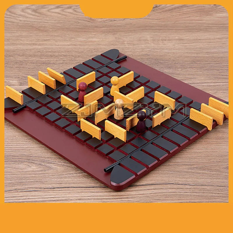 Wooden Checkers Board Tabletop Games Chess Two-Player Game Board Set Travel Portable Chess Game Sets Interactive Game For Family