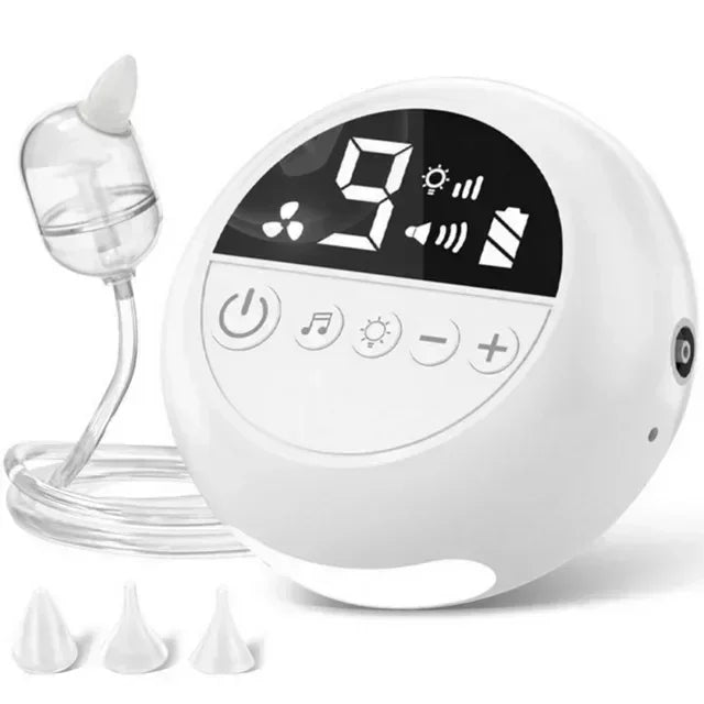 Baby Nasal Aspirator Electric Nose Cleaner with Built-In Music & Night Light Rechargeable Nose Booger Sucker for Infants Babies