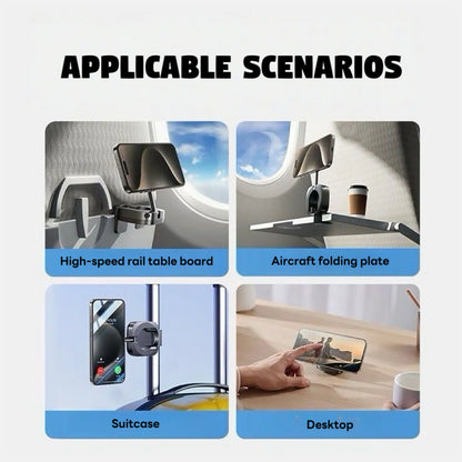 Magnetic Phone Mount Car Phone Holder Mount For Backseat Foldable Smartphones Stand For Calling Navigation GPS Video Recording