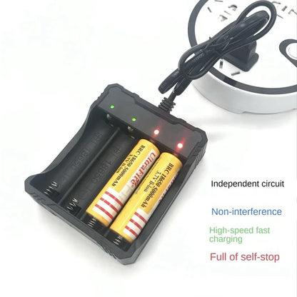 4 Chargers 4 Slot Wire Charger for 18650 Battery Charger Intelligent Fast Charging for 18650 Li-Ion Battery Flashlight Battery