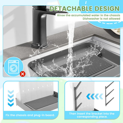 Bottle Dry Rack Baby Bottle Drain Drying Racks PP Baby Bottle Cleaning Dryer Drainer Storage Drying Rack with Bottom Drip Tray