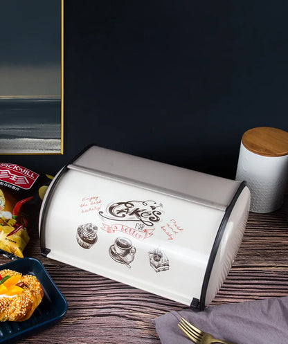 Bread Bin Bread Holder Large Capacity Stainless Steel Bread Box Holder Bin Container Kitchen Storage Organizer Bread Storage Box