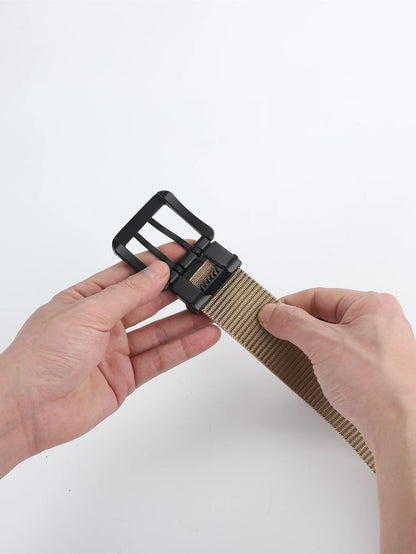 Lengthened needle buckle canvas belt belt man belt simple business students younger belt women with fat cloth belt