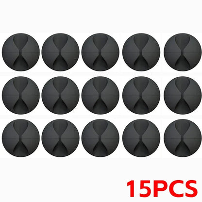 100-1PCS Desktop Wall Cable Clips Wire Management Self-Adhesive Cord Organizers Holder Clamp for USB Network Headphone Cables