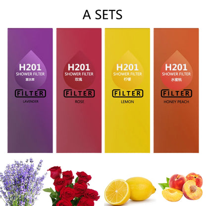 Vitamin C Shower Head Filter,Scented Bathing Shower Filter,Chlorine Removal Water Softener ,Natural Vitamin C Shower Filter