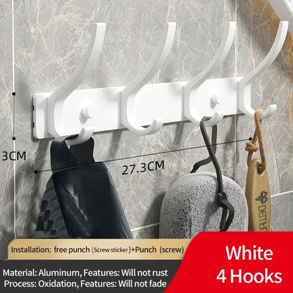 no drill Door Behind Hook Storage Wall Hanging Clothes Hanger Coat Hook Punch-free Hanger Bedroom Organizer Storage Kitchen Acce