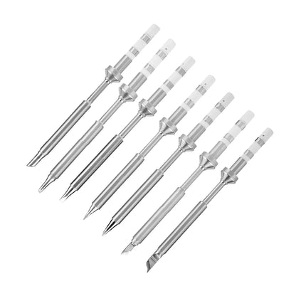 7 Types Mini Stainless Steel Soldering Iron Tips Replacement for TS100 Soldering Iron Mini Soldering Iron Tip Soldering Iron Tip