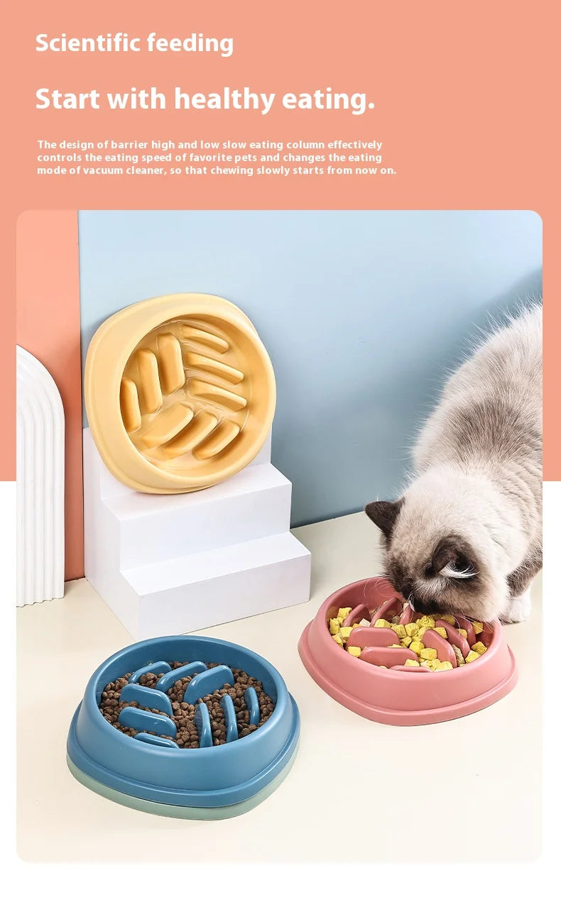 Slow Feeder Dog Bowls Anti-Choking Puzzle Dog Food Bowls, Anti-Slip Interactive Feeding Slow Down Eating, Bloat Stop Maze Dishes