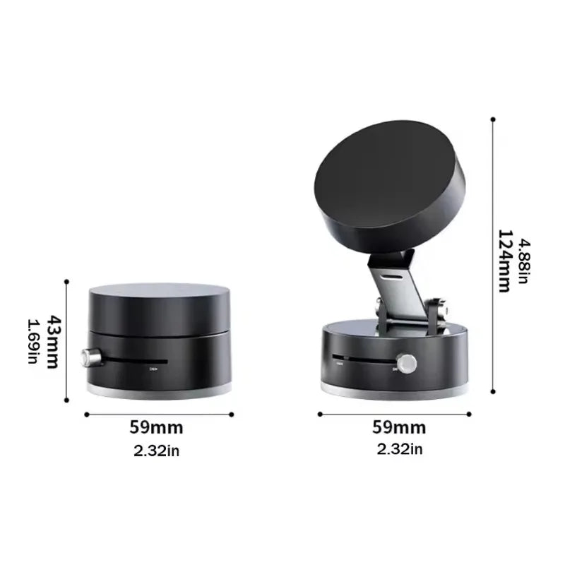 Magnetic Phone Holder for Car Mount Mobile Phone Holder Stable Anti-Shake Vacuum Adsorption Ultra Stable Suction Cup Bracket