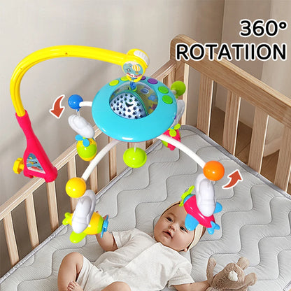 Musical Baby Crib Mobile with 108 Melody Lights Projection for Newborn Mobile for Crib Toys for Infants Remote Control Crib Toys