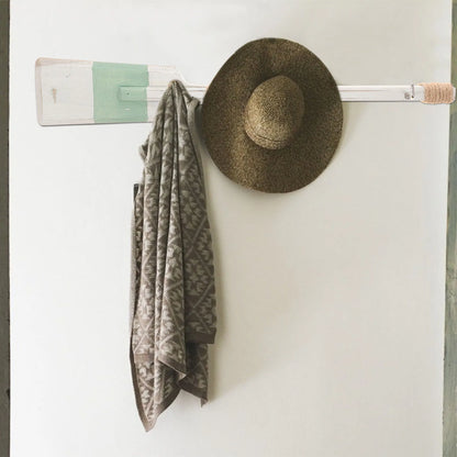 Hooks Wall Hook Wooden Nautical Hanger Decor Mediterranean Paddle Oar Rack Coat Decorative Hat Hanging Style Beach Boat Ornament