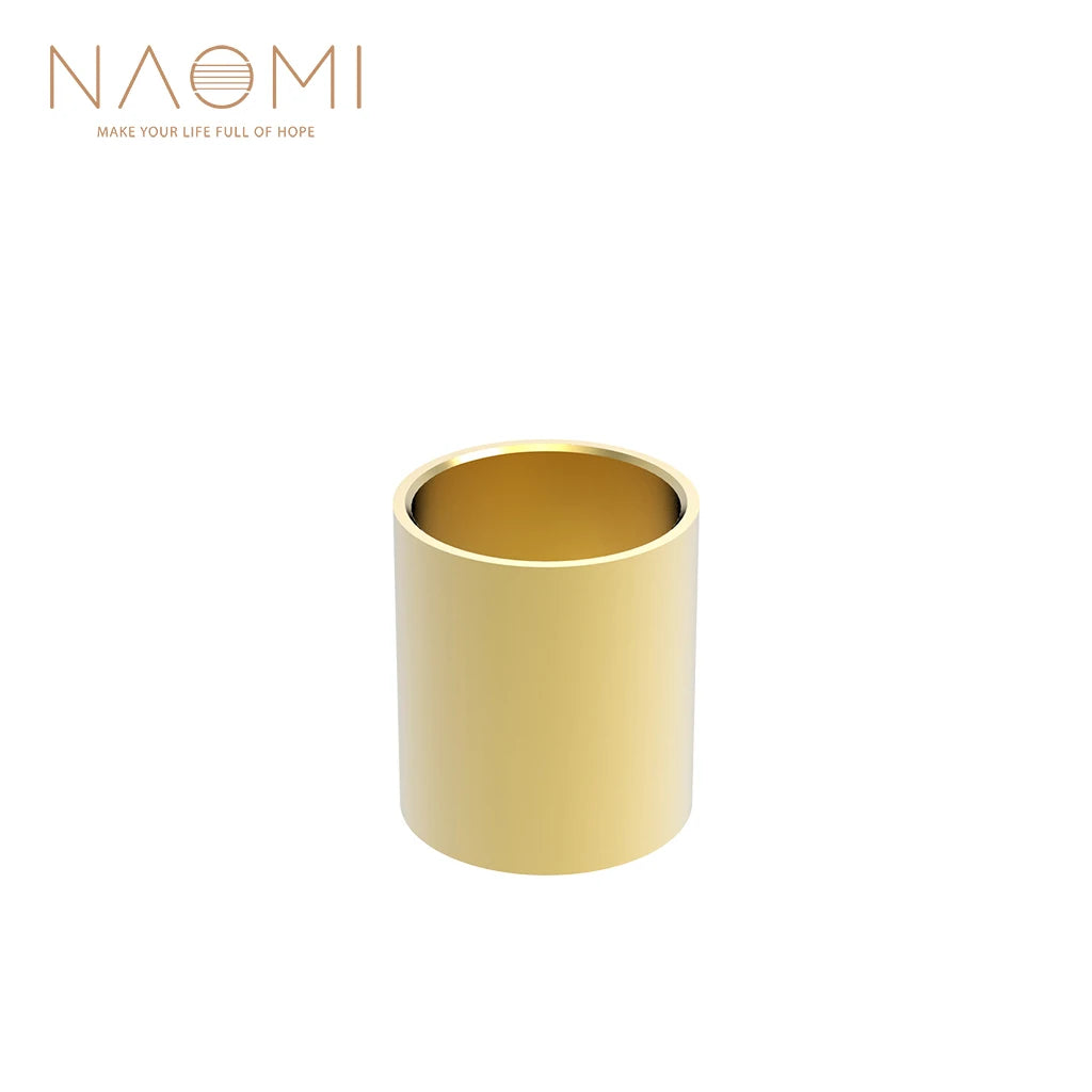 NAOMI Golden-plated Steel Guitar Slide Length 28 50 60 70 mm Stainless Slider Guitarra Smooth Edge Metal Finger Slide For Guitar