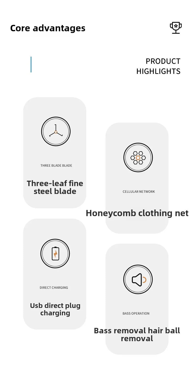 Removes Lint From Clothes Home USB Rechargeable Hair Remover Cleaning Supplies Household Tools Accessories Merchandises Garden