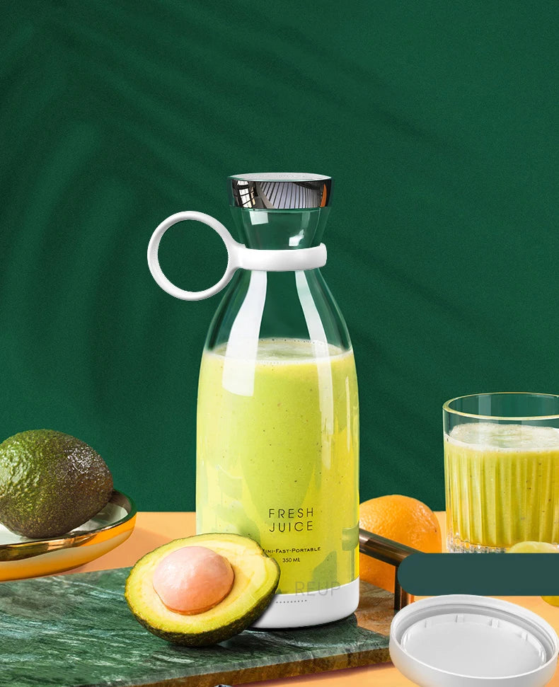 Mini Juice Blender Portable Electric Juicer Bottle 6 Blades Shake Orange Lemon USB Charging Fruit Mixer Fresh Squeezer Machine