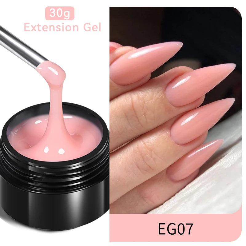 BORN PRETTY 60/30ml Hard Jelly Extension Nail Gel Polish French Nails Nude Pink White Clear Nail Supplies Gel for extension