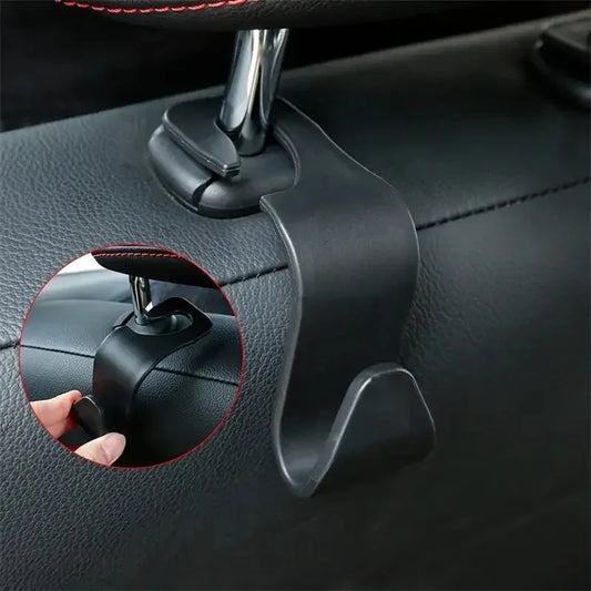 4PCS Car Seat Headrest Hooks Universal Auto Back Seat Organizer Hanger Storage Holder for Bags Purse Handbag