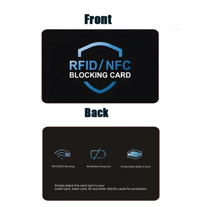 RFID Blocking Card Contactless NFC ID Credit Card Protection Safe Bank Passport Entire Wallet Purse Shield Protect Blocker Guard
