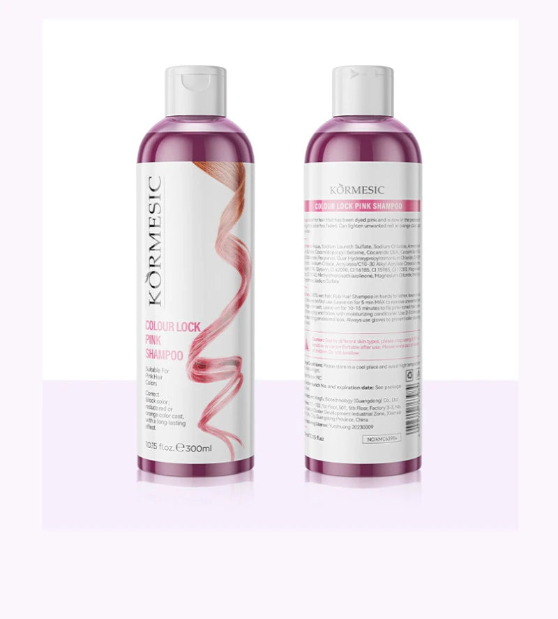 Color-Protecting Shampoo,Pink Setting Shampoo,Color Locking Care Shampoo,Enhance Color Retention Shampoo Makeup Color Protection