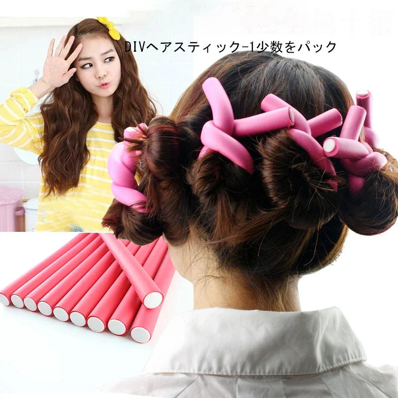 10 Pcs/Set Hair Curler Flexblei Hair Curing Rod Magic Air Hair Roller Curling Sticks Soft Foam Twist Rods Hairs DIY Styling Tool