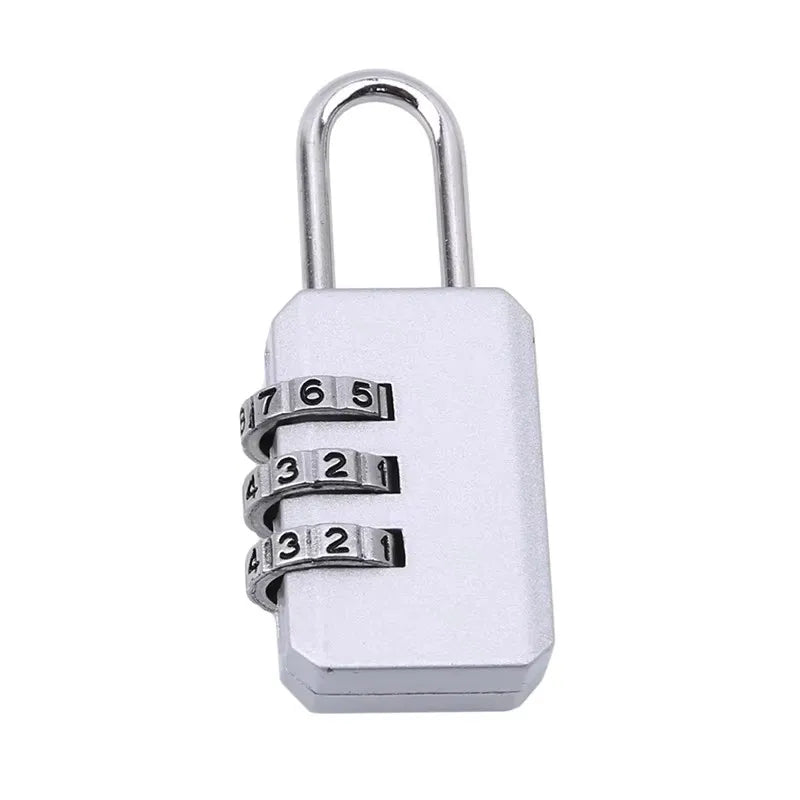 3 Digits Multifunctional Combination Lock Luggage Fitness Cabinet Backpack Travel Anti-theft Aluminum Alloy Combination Padlock
