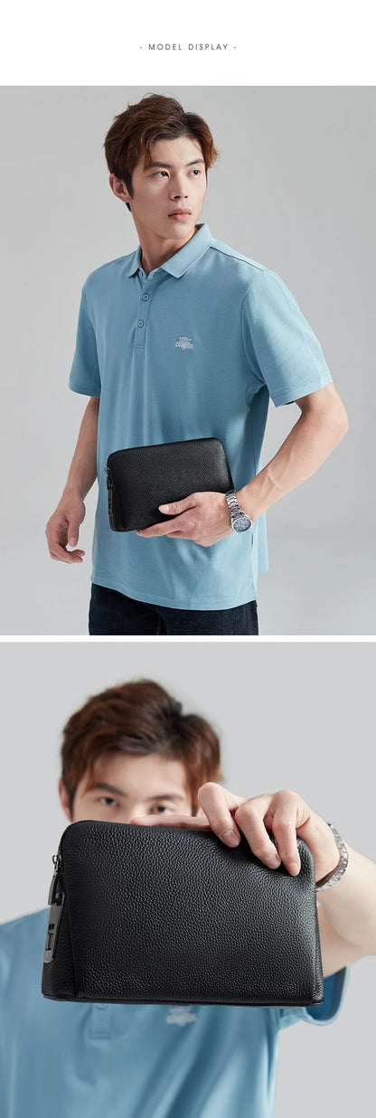 Man`s Fingerprint Lock Handbag Security Wallet