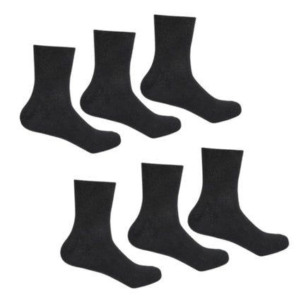 3Pair Comfortable No Elastic Diabetics Socks Men Women Loose Wide Mouth Socks Casual Solid Color Cotton for Aduts Teenagers