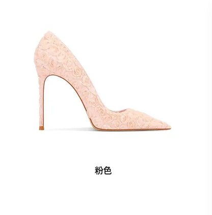 Spring Pointed Thin Heel Wedding Shoes, Women's High Heels, Fashionable, Sexy, Party