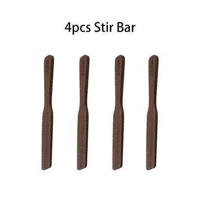 MHW-3BOMBER Durable Walnut Stirrers Vintage Solid Wood Textured Coffee Stirrers Exquisite Home Barista Kitchen Accessories