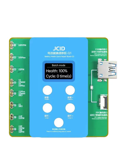 JCID JC Q1 Battery Health Quick Repair Board-Q1 For iPhone 11-15 ProMax Battery Health Pop-up Repair Reset Health Data Cycle