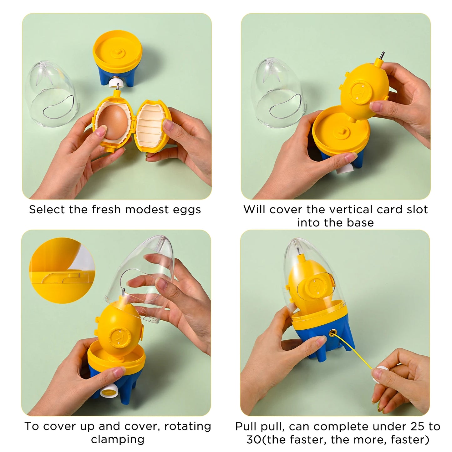 Manual Golden Stirrer Egg White Yolk Shaker Pull Beater Turn Device Homogenizer Home Non-Beater Kitchen Accessories New