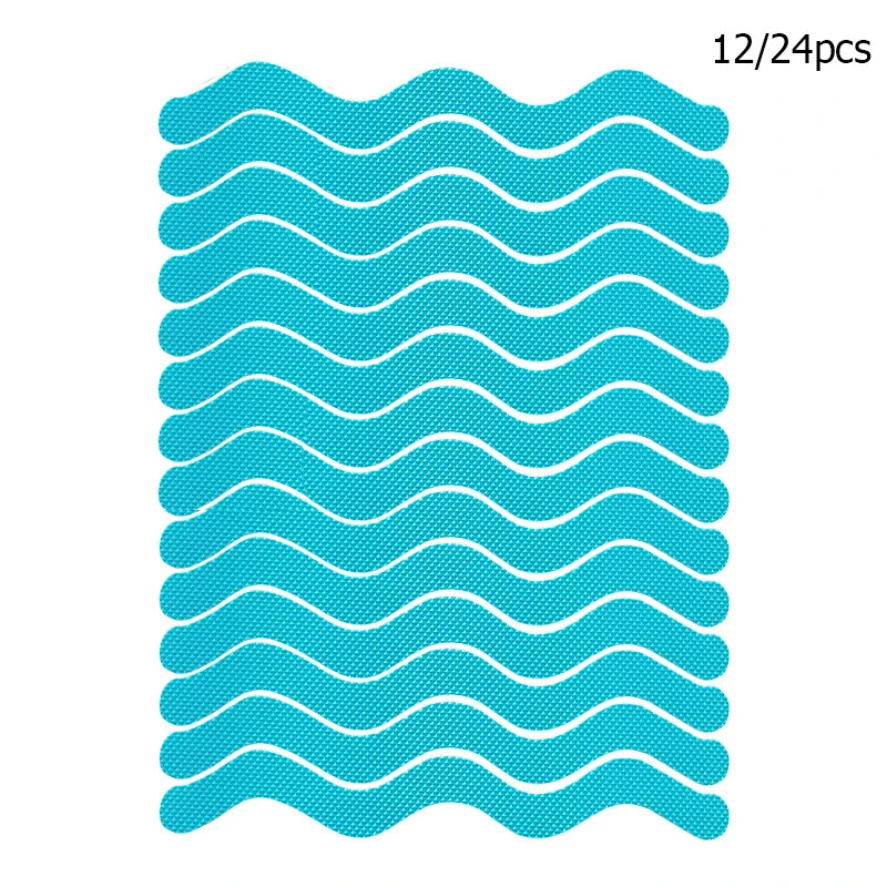 12/24Pcs S Shaped Self-Adhesive Anti Slip Strips Waterproof Safety Strips Shower Stickers Non Slip Tape For Bathtub Stairs Floor