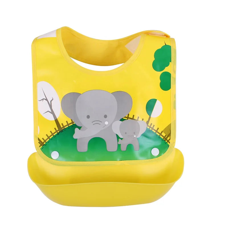 Baby Bib Imitation Silicone Waterproof Rice Pocket Food Eat Dinner Clothing Feeding After Meals Bavoir Tablier Слюнявчики