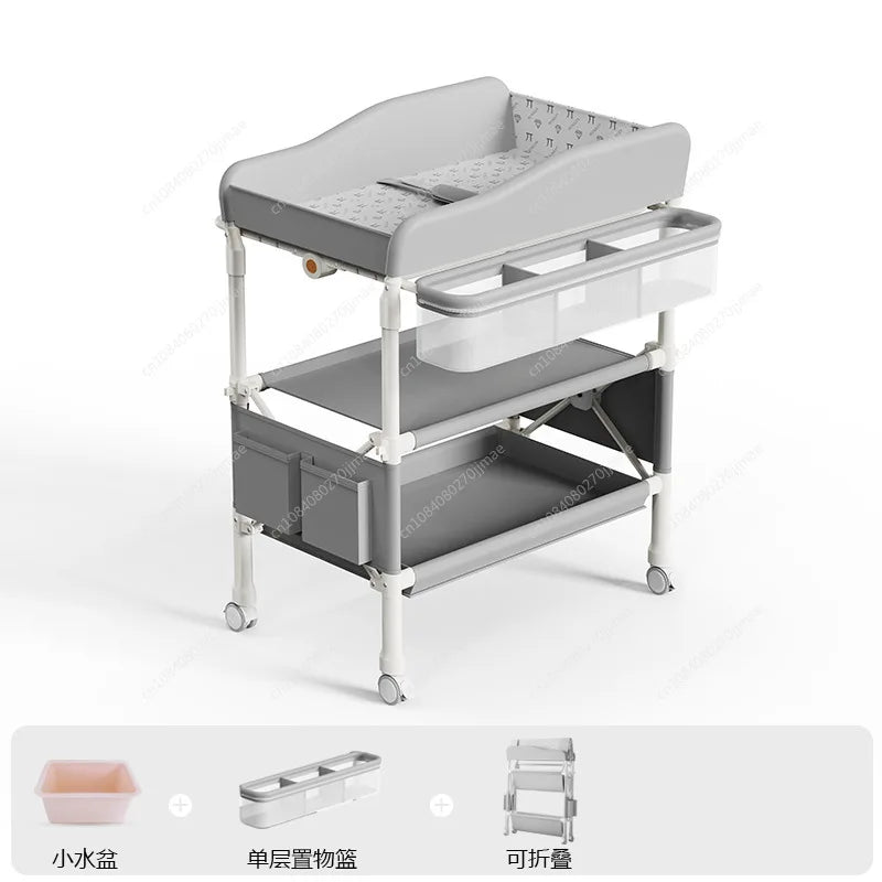 Diaper table Baby care table Portable multi-function foldable bath Baby bed changing diaper touch table