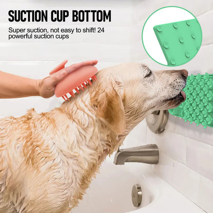 Pet Licking Mat Pet Silicone Eating Ware Dog Slow Food Mat Placemat  Dog Feeder Supplies Suction Cup Dog Bathing Distraction