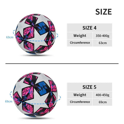 Standard Size 5 Soccer Ball Professional Outdoors Sports Match Balls Training Seamless Football High Quality PU Material