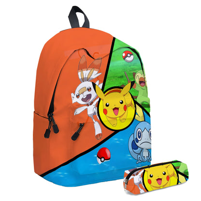 Pokemon Pikachu School Bags Backpacks Anime Kids Bags Kawaii Big Capacity Travel Bag Teenagers Schoolbag Girls Boys Rucksacks