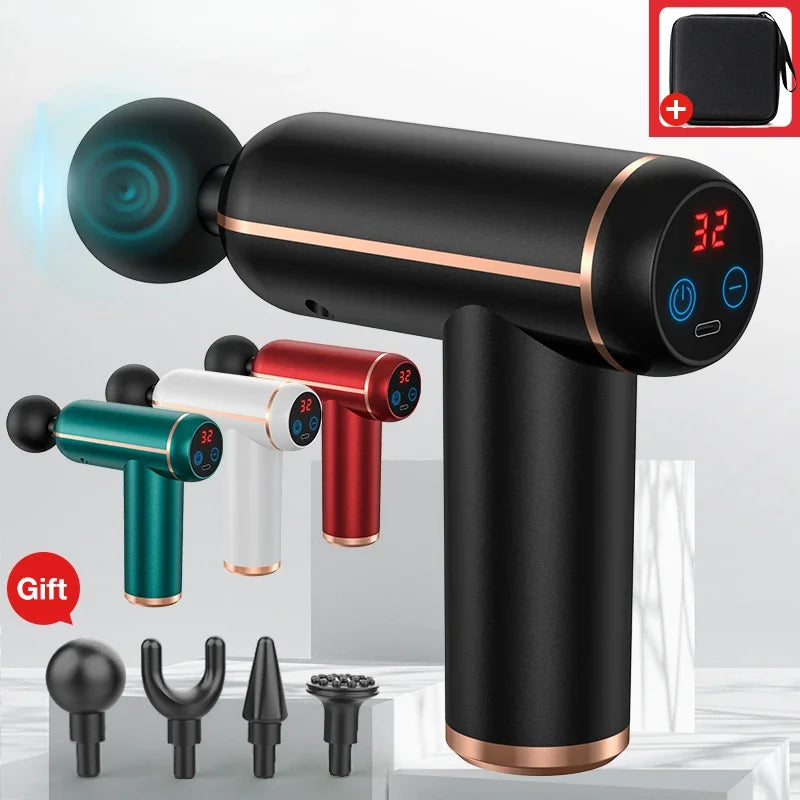 NEW Massage Gun Portable Percussion Pistol Massager For Body Neck Deep Tissue Muscle Relaxation Gout Pain Relief Fitness