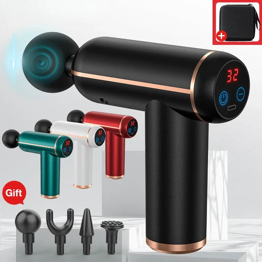 NEW Massage Gun Portable Percussion Pistol Massager For Body Neck Deep Tissue Muscle Relaxation Gout Pain Relief Fitness