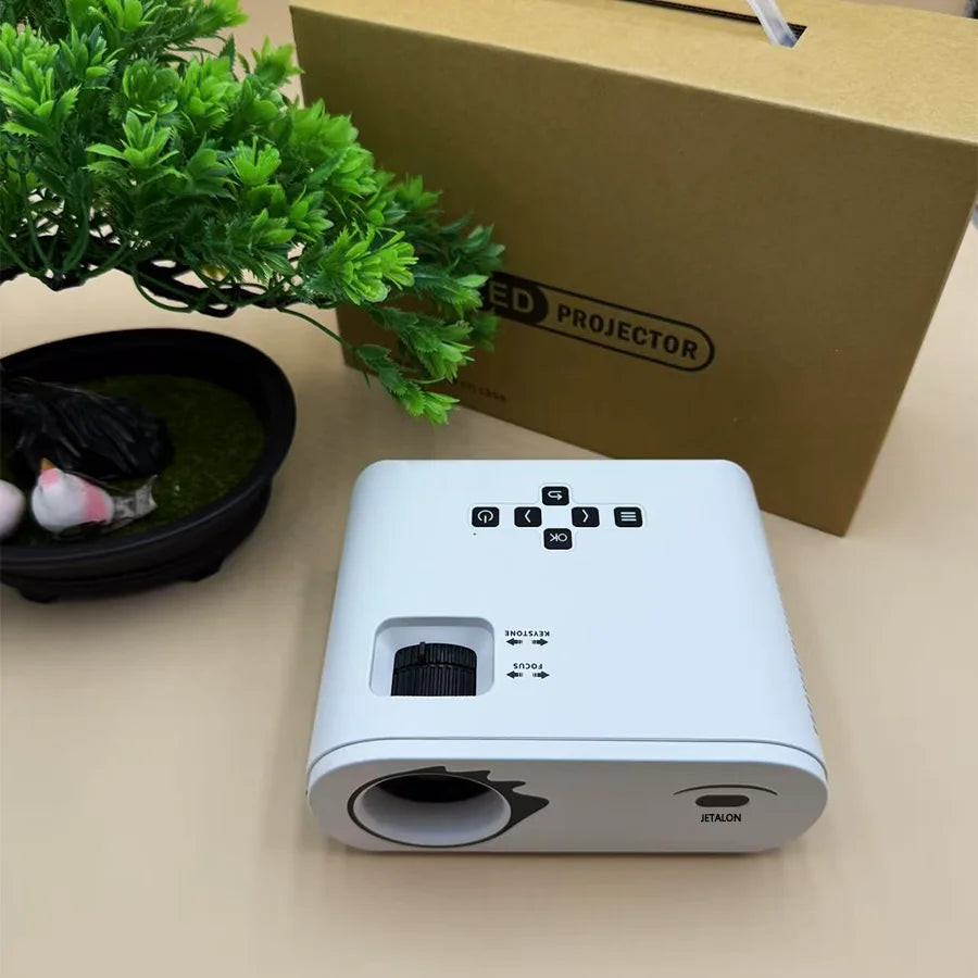 Upgraded 5G WiFi Bluetooth Projector Native1080P Video Projector with USB-C Power Bank Compatibility Home Theater Mini Projector