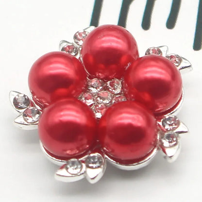 5Pcs Alloy pearl accessories DIY jewelry accessories rhinestone drill disc accessories DIY hair accessories clothing accessorie