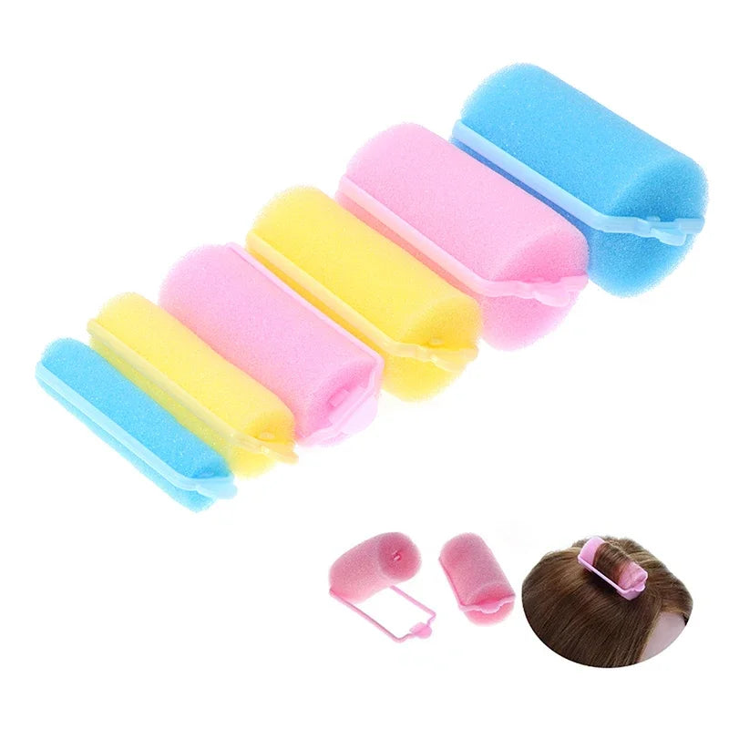 6-14pcs Soft Magic Sponge 6 Sizes Foam Hair Rollers DIY Hairdressing Tool Kit Women Styling Not Hurt Hair Heatless Curlers