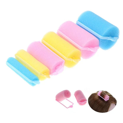 6-14pcs Soft Magic Sponge 6 Sizes Foam Hair Rollers DIY Hairdressing Tool Kit Women Styling Not Hurt Hair Heatless Curlers