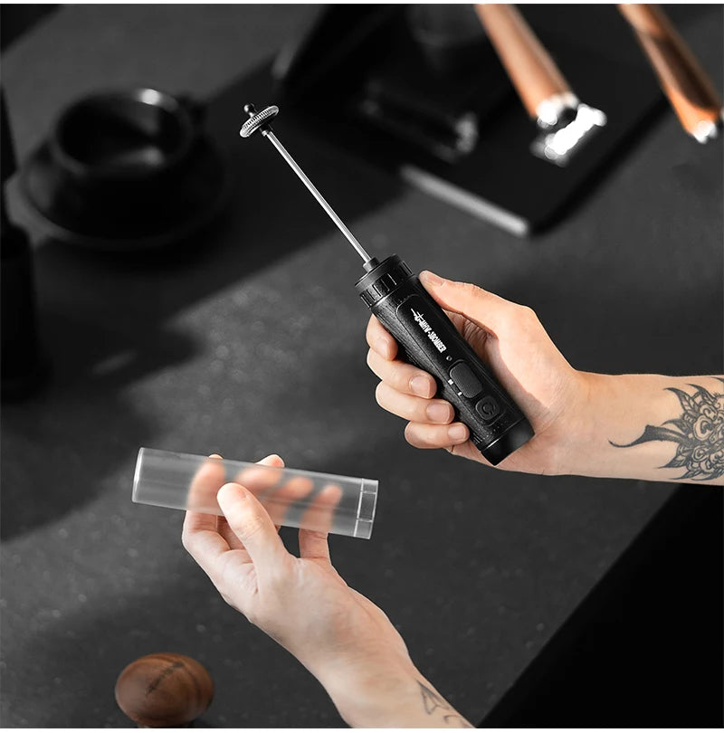 MHW-3BOMBER Official New Electric Milk Frother Handheld Wireless Blender Latte Cream Egg Beater Food Blender